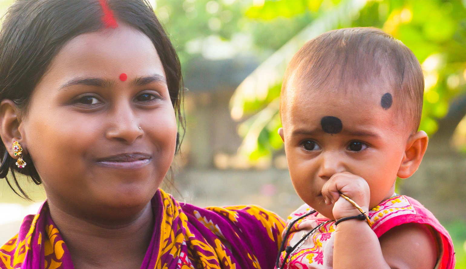 Child receiving educational support from Nabatara Foundation through small donation in India