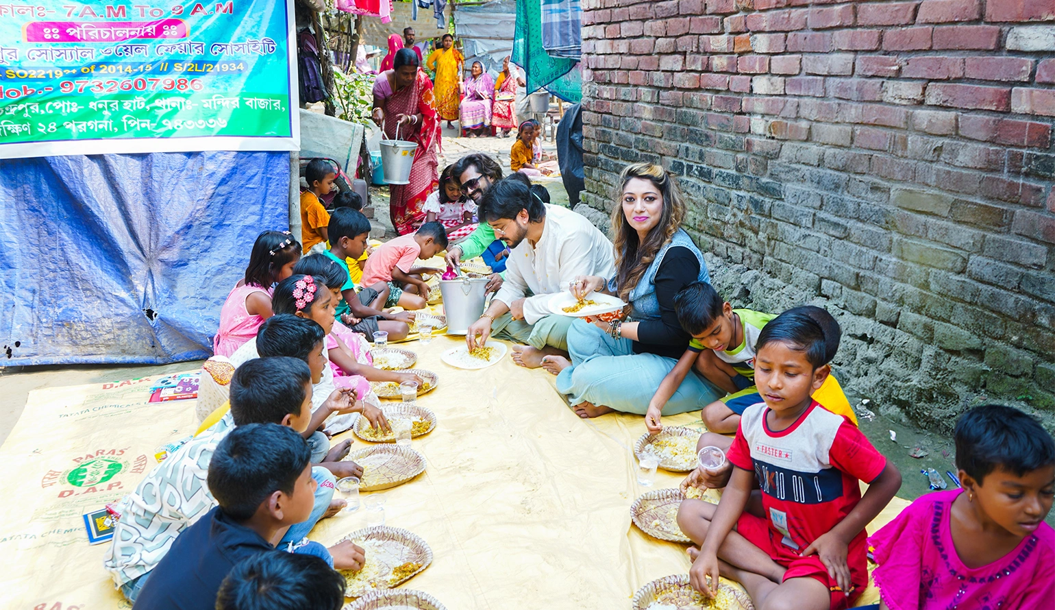 Volunteers supporting underprivileged communities through charity initiatives in India by Nabatara Foundation