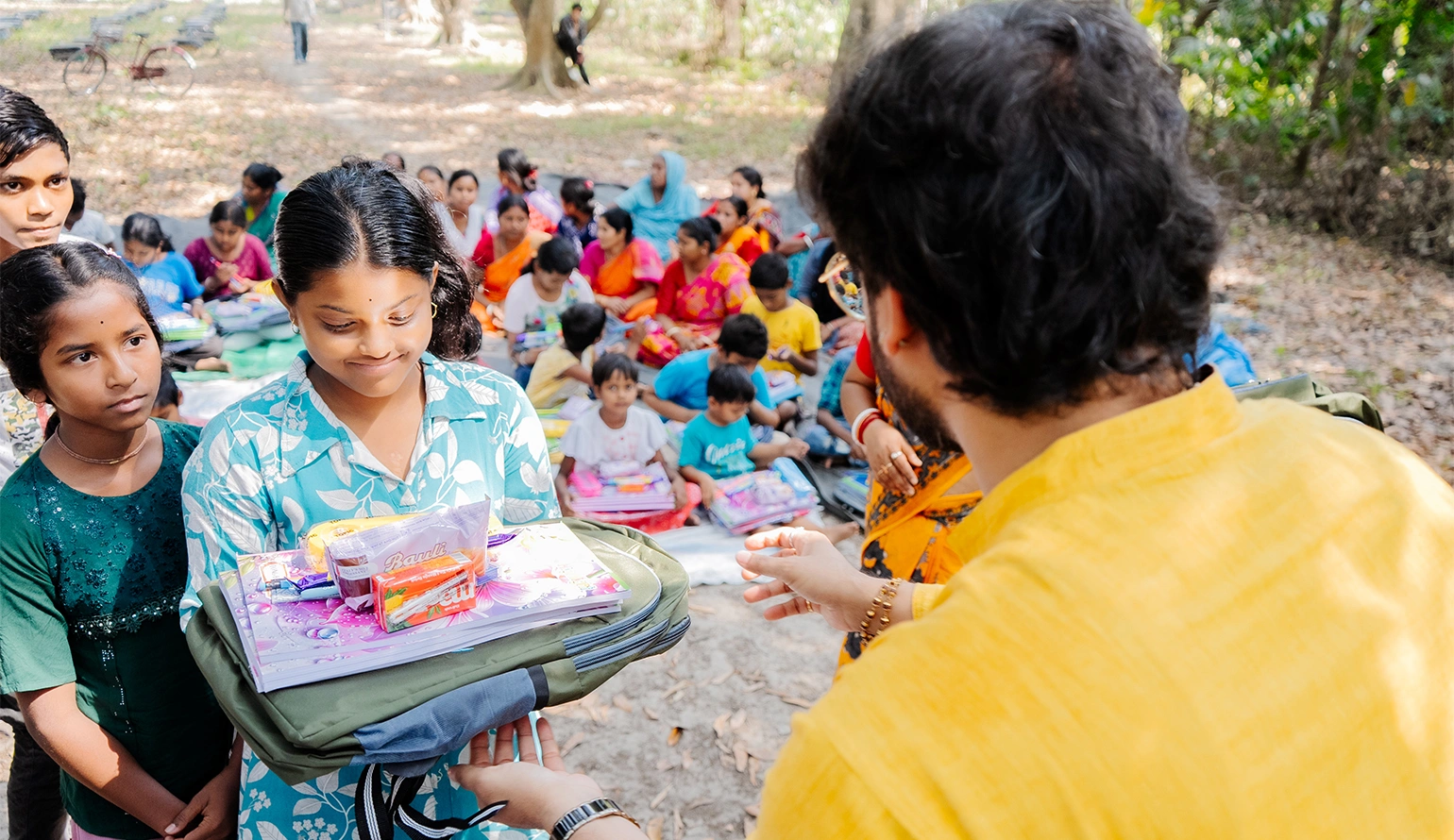 Underprivileged student studying with scholarship support from Nabatara Foundation in India