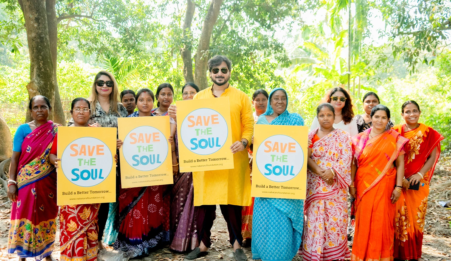 Students volunteering with Nabatara Foundation supporting underprivileged communities in Kolkata